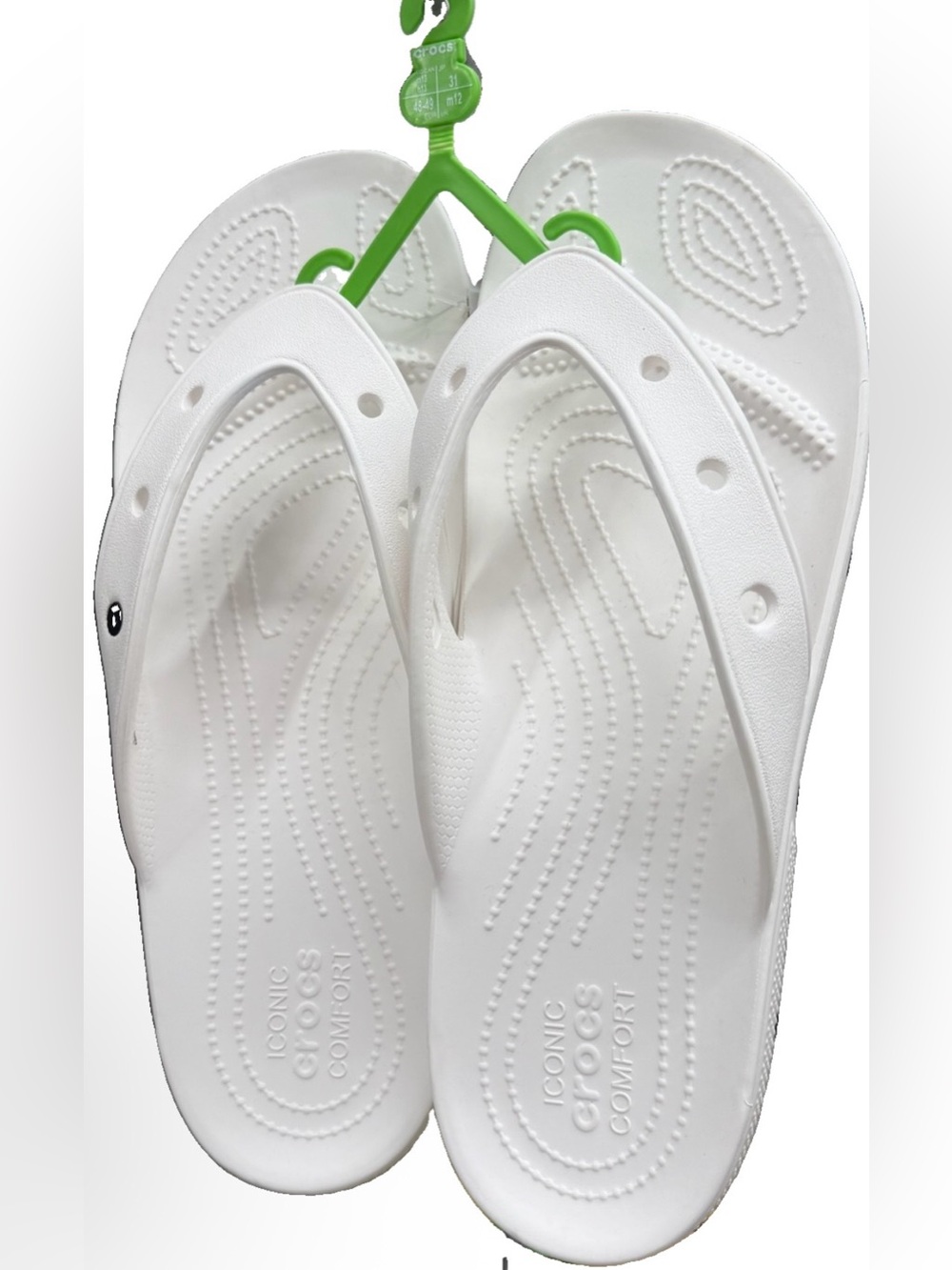 CROCS White Iconic Comfort Size 13 M